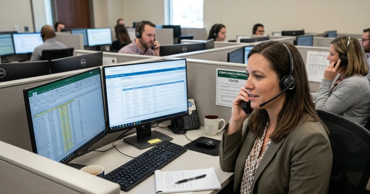 Private Loan Assortment Officer working with loan documents and customer applications.